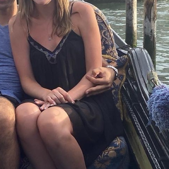 Black Slip Dress with Embroidered Detail - Picture 3 of 7